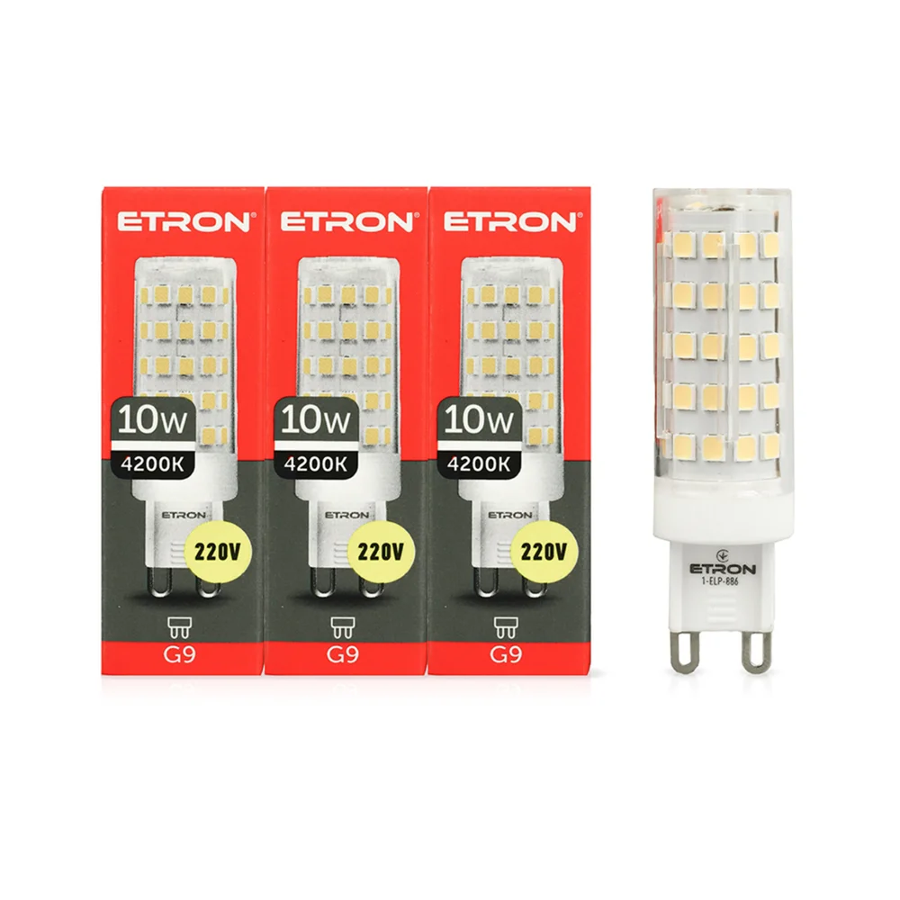 Комплект светодиодных ламп ETRON 3шт G9 10Вт 4200K 220V 1-ELP-886-3
