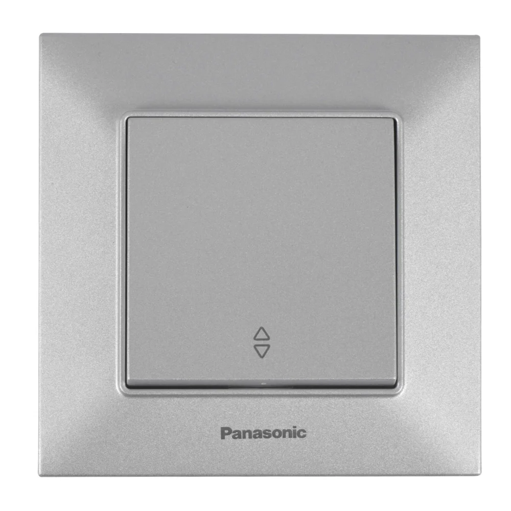 Выключатель одноклавишный проходной Panasonic Arkedia Slim Серебро (WNTC0003-2SL)