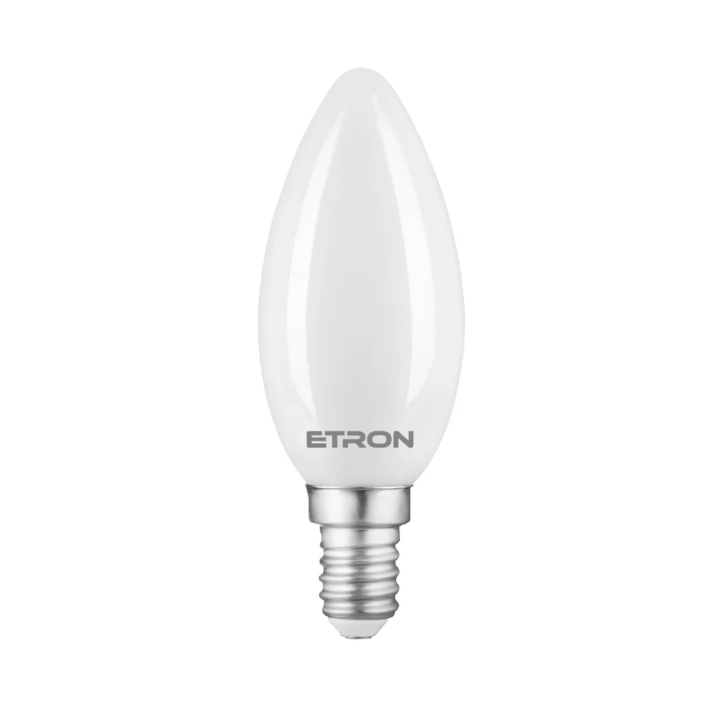 Светодиодная филаментная лампа ETRON SoftGlow C35 8W 4000K E14 матовая колба (1-EFP-1822)