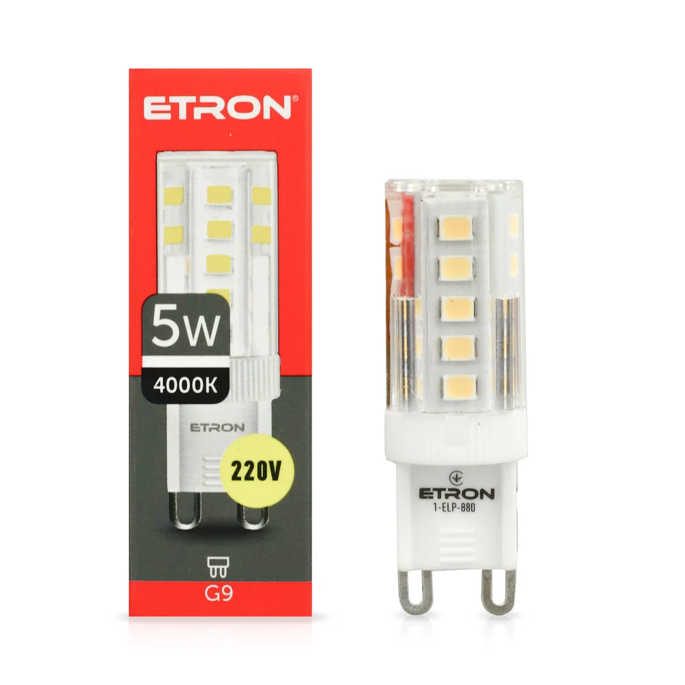 Світлодіодна LED лампа ETRON 1-ELP-880 G9 5W 4000K 220V денне світло