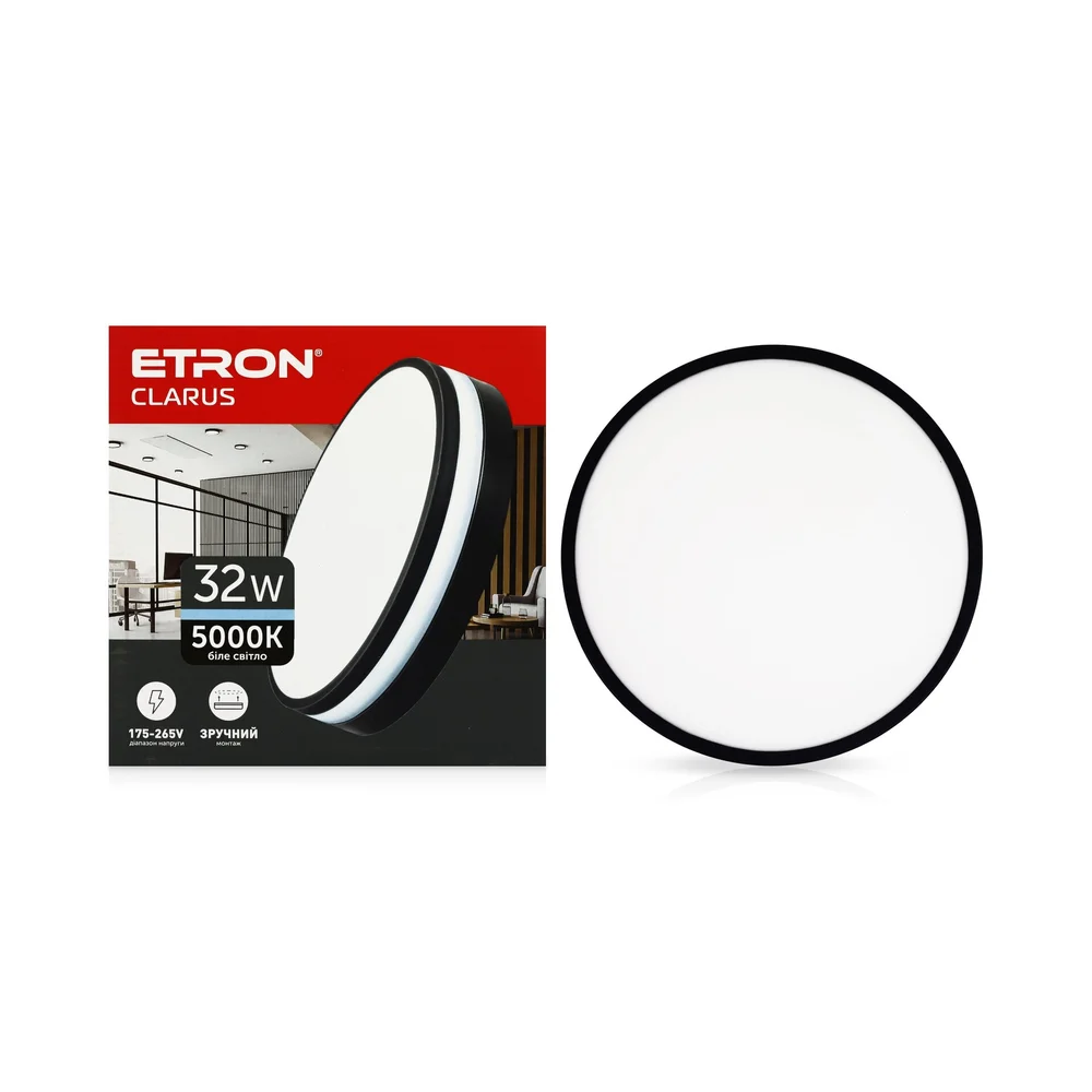 Светодиодный светильник ETRON Clarus 1-EMP-720 32W 5000К Black