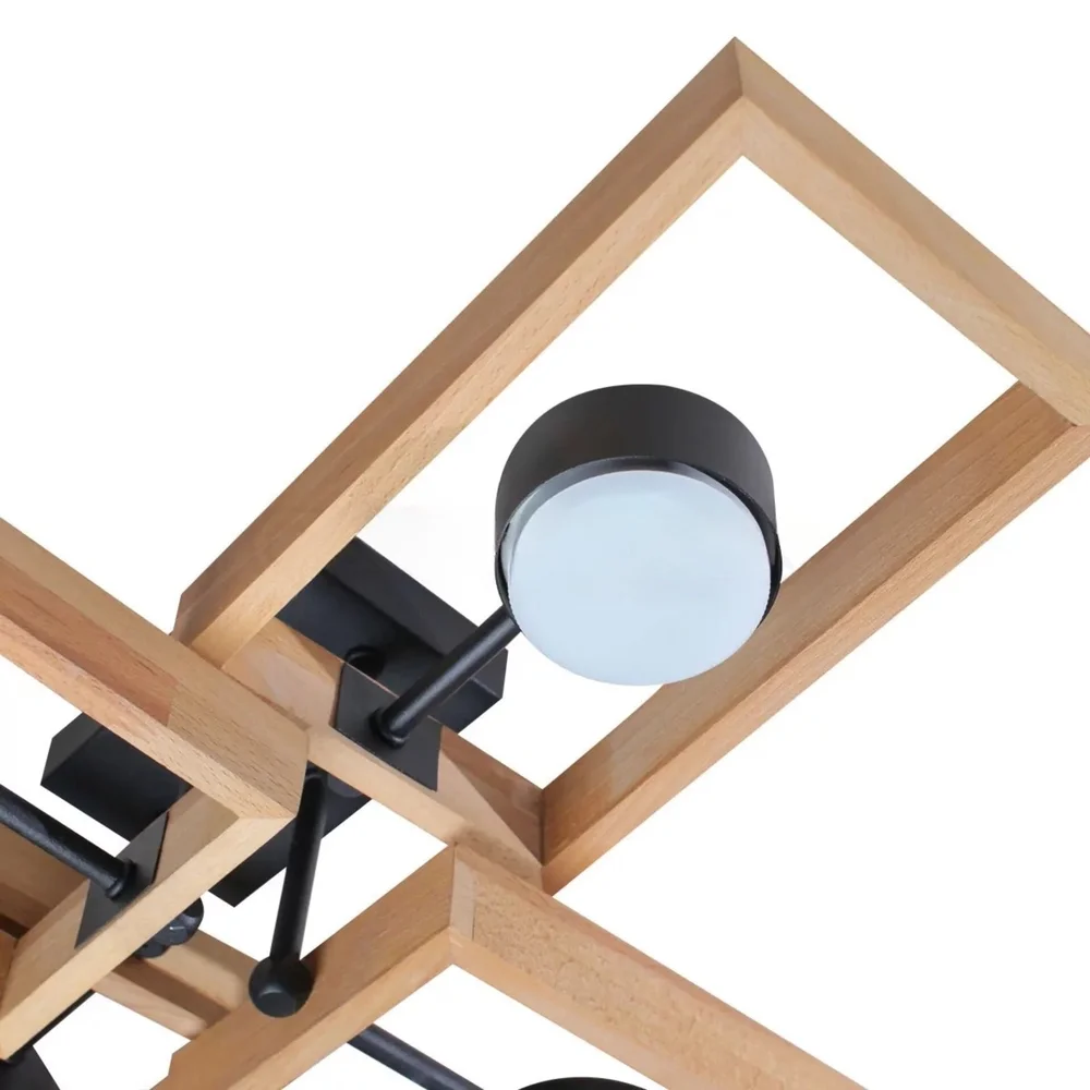 Потолочный светильник ETRON CrossWood 1-EDR-8434 GX53 4×15W натуральный/черный