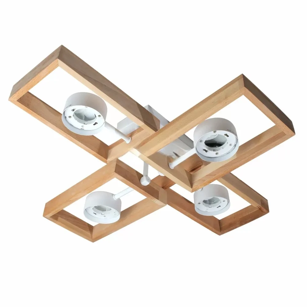 Потолочный светильник ETRON CrossWood 1-EDR-8435 GX53 4×15W натуральный/белый
