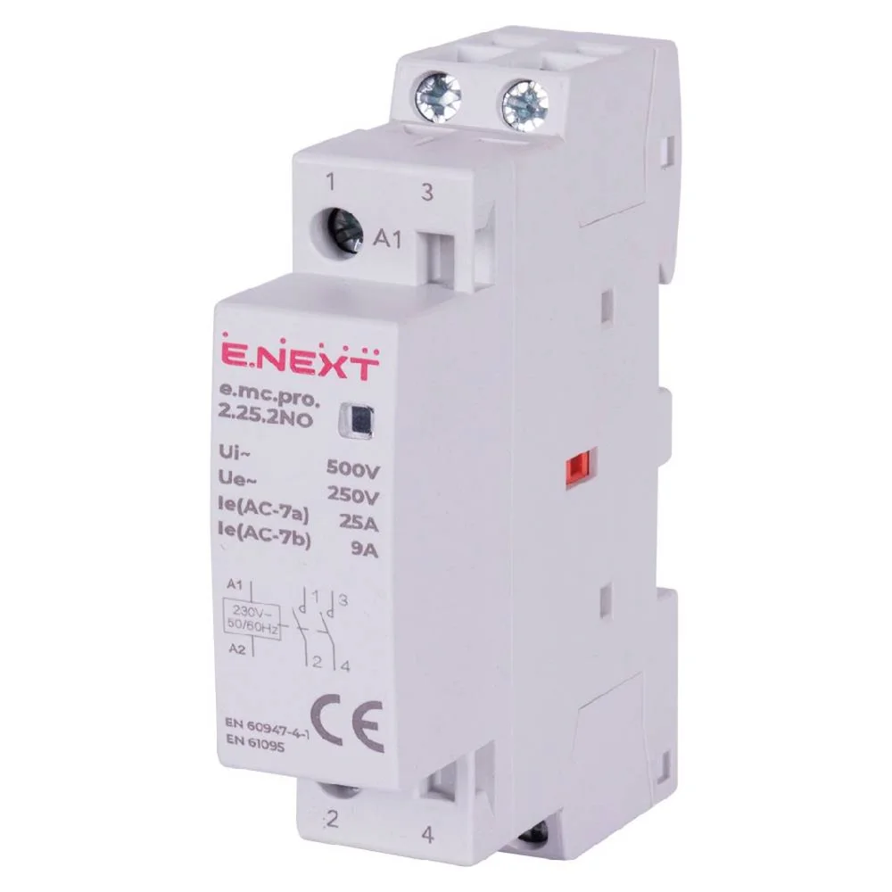 Модульный контактор e.mc.pro.2.25.2NO, 2р, 25А, 2NO, 220В